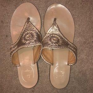 Jack Rogers gold sandals